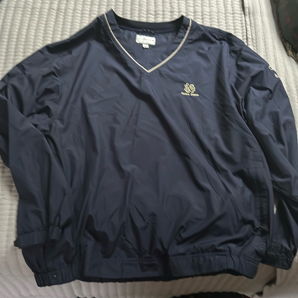 Notre Dame golf windbreaker pullover